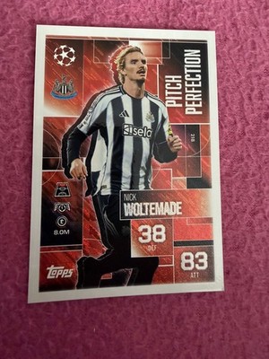 Topps Match Attax CL Extra 2025-26 Nick Woltemade 218 Pitch Perfection Newcastle