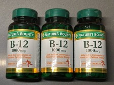 3 Nature's Bounty Vitamin B12 1000mcg Energy Metabolism Support 200 each bb 9/27