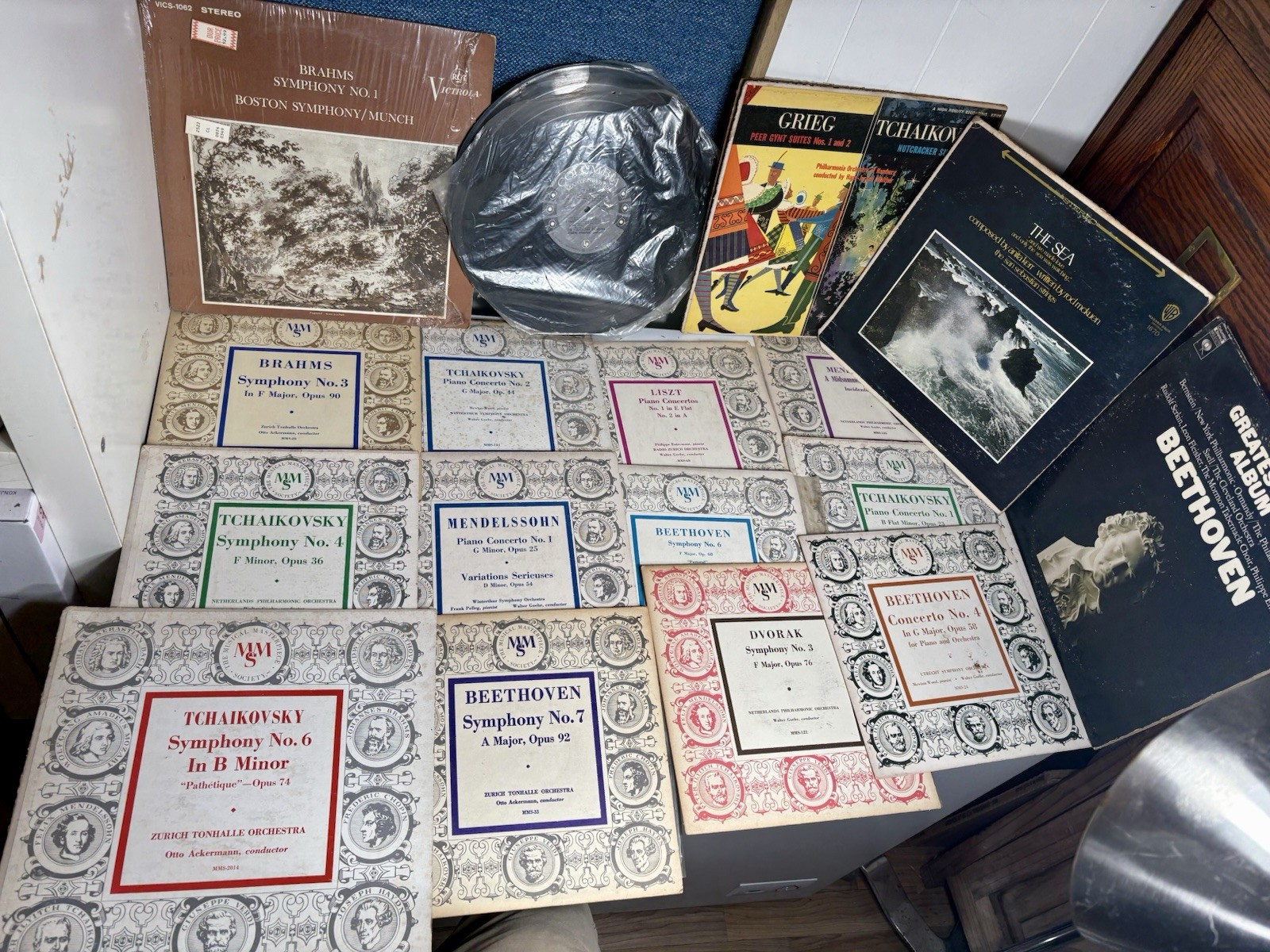 Vintage Classical Orchestra Vinyl LP Lot (17) Bach Beethoven Brahms Tchaikovsky