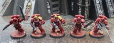 Space Marines  Blood Angels 5x Assault Intercessors - Artist Painted #4727