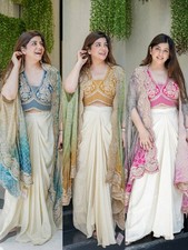 Dhoti Blouse Bollywood Party Wear Indian Pakistani New Wedding Designer