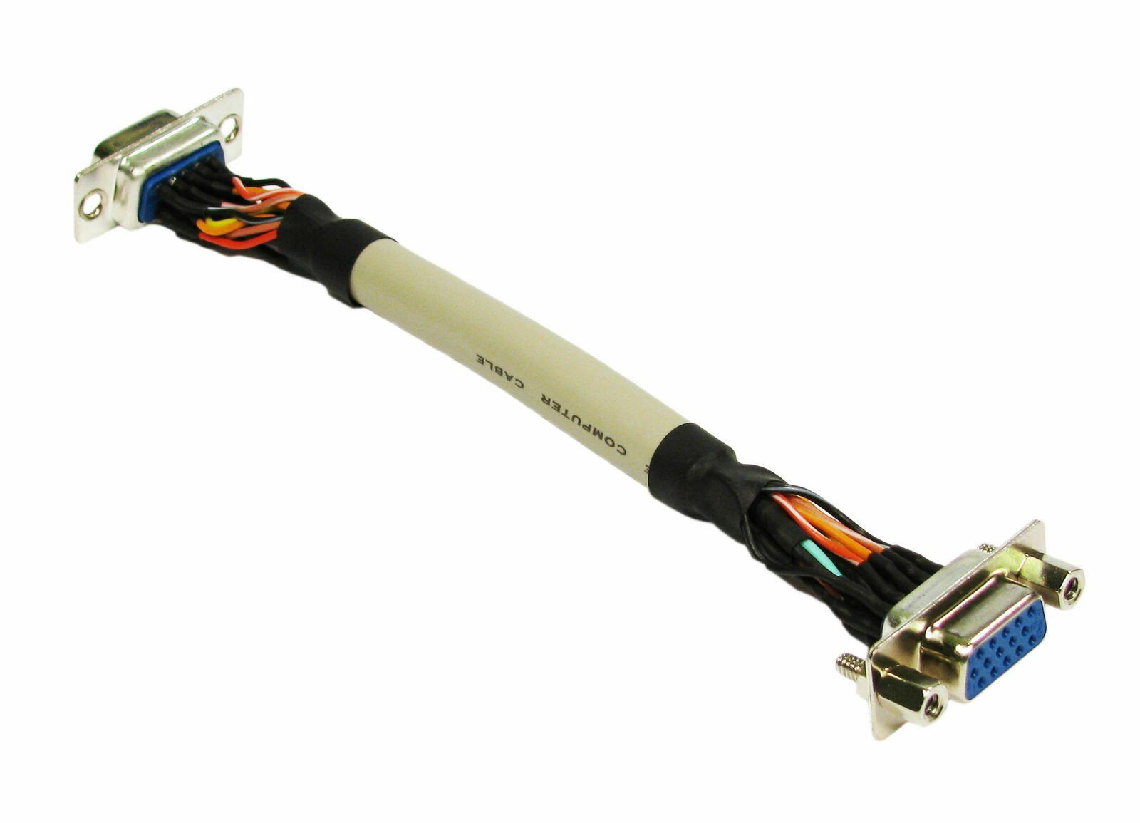 15cm SVGA VGA 15 Pin Monitor Female to Female Faceplate Stub [005652]