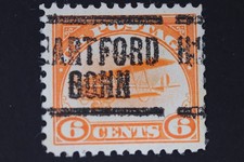 US Scott C1 Hartford Conn 6c 1918 Precancel Airmail Stamp MNH