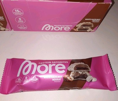 More Nutrition Satisbites White Hazelnut Nougat - Einzel Bar