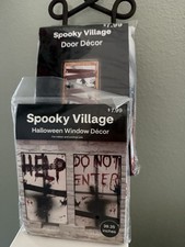 Spooky Village window and door decor