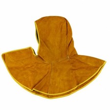Lederhaube mit Schulterschutz hitzebest&auml;ndig Ledermaske langlebig f&uuml;r Schwei&szlig;er