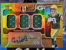 2022 Panini Gold Standard Rookie Auto Patch Christian Watson RC /149 Love WR1