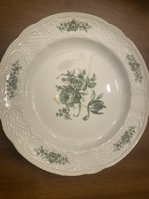 seltmann weiden bavaria west germany Dinner Plate, Green Floral Gold Rim, 10.5