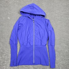 Lululemon Jacket Womens 6 Purple Stride Hoodie Full Zip Thumbholes Athleisure