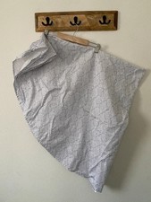 Große ovale Tischdecke weiß bedruckt CS25