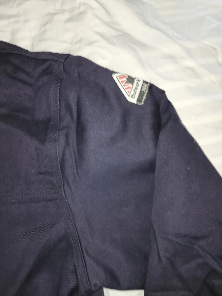 Bulwark Ultrasoft Fr Flame-Resistant Workwear Men's Jacket Navy Blue Size Xlarge - Image 4 of 4