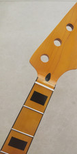 J BASS electric Guitar neck 20 fret maple fingerboard block inlay yellow
