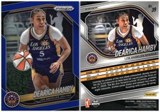 2025 Panini Prizm WNBA #39 Dearica Hamby Blue Pulsar Prizms #/199
