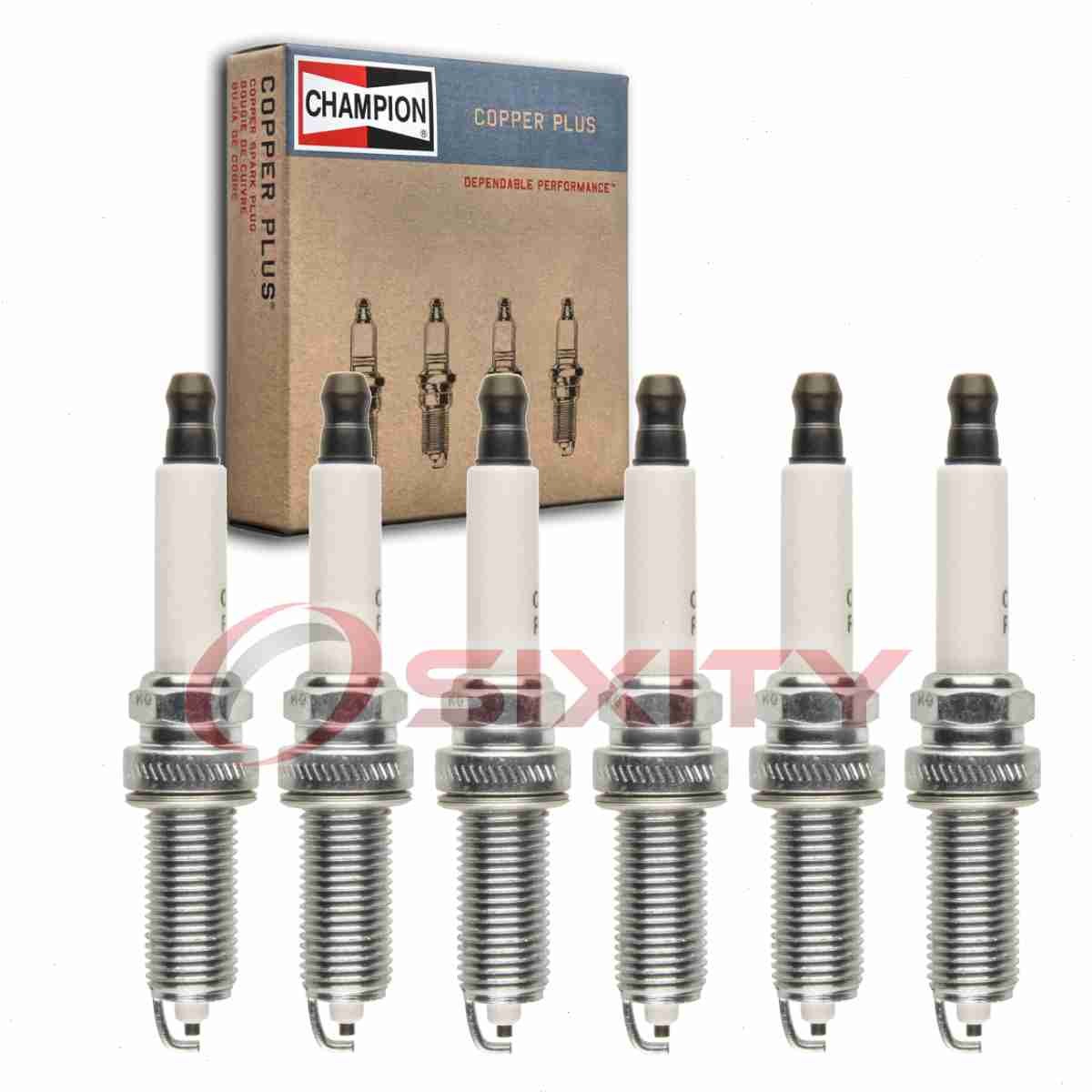 6 pc Champion Copper Plus Spark Plugs for 2013-2020 Nissan Pathfinder 3.5L lh