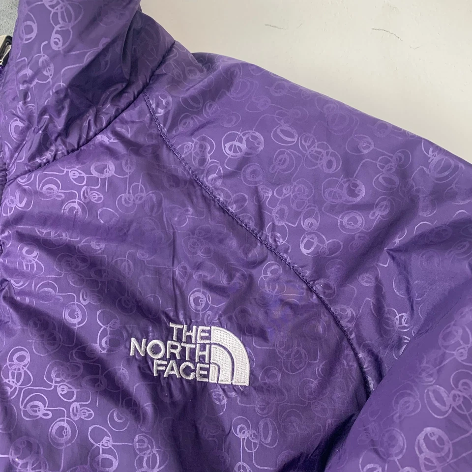 The North Face Jacket Purple Patterned Hooded Waterproof Womens M - Image 4 of 4
