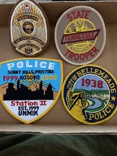 MIXED POLICE PATCHES - SET OF 4 Tennessee State Trooper Sunny Hills Etc.