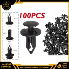 100PCS 8mm Bumper Clips Retainer Auto Car Plastic Rivets Fastener Fender Push-
