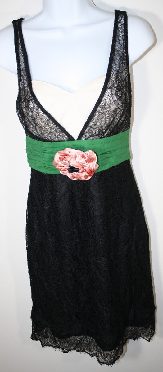 MOULINETTE SOEURS Dress NWT 0 Anthropologie Dance Hall Black Green Lace  Cocktail | eBay