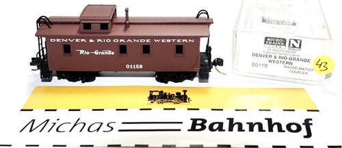 Micro Trains Line 50110 34' Sheathed Caboose Denver Rio Grande 01158 N 1:160 h43 | Zustand: Gebraucht