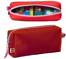 2 Pack - LEGO Pencil Case - Soft 8x4 Zippered Red Pouch Bag