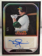 Mark McGwire 2023 Panini Chronicles Studio Black Holo Gold Autograph Auto #d 1/5