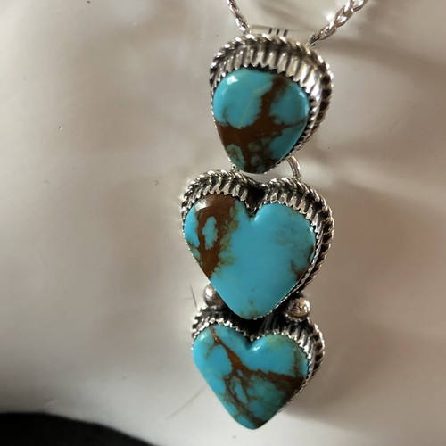 Turquoise Earring Set Red Mesa Sterling Silver Navajo Avin Joe S2807 - Picture 3 of 12