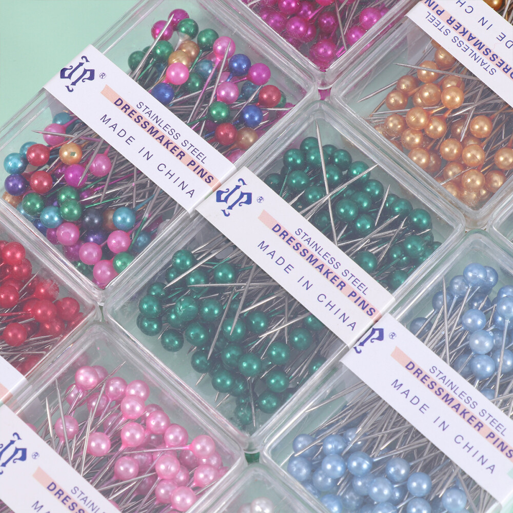 24 Box/1200 Maps Pushpins Dressmaker Pin Fine Satin Pin Sewing Accessories eBay