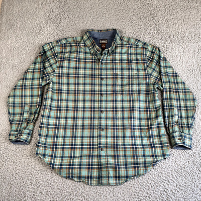 C.E. Schmidt Workwear Shirt Men's XL Plaid Button Down 100% Cotton Knit