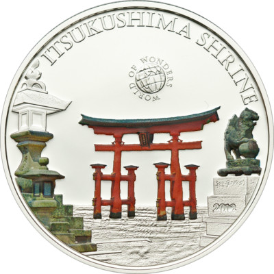 2012 Cook Islands $5- ITSUKUSHIMA SHRINE 20gm 925 Silver Coin, w