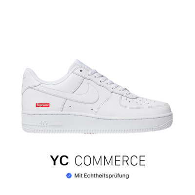Nike Air Force 1 Low Supreme White CU9225-100 Weiß Unisex Sneaker