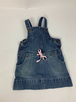 Polka Tots Denim Jumper Overall Dress 24 Months | eBay