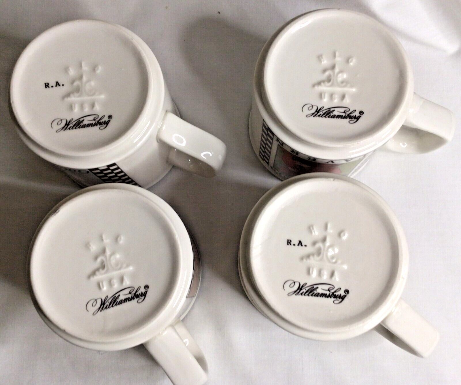 Colonial Williamsburg Taverns Homer Laughlin Set of 4 Coffee Mugs eBay