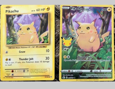 Pokémon TCG Pikachu XY Evolutions and 25th anniversary fat pikachu