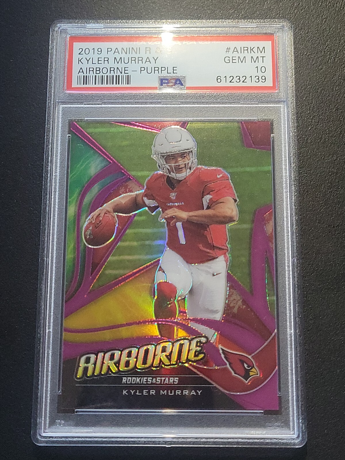 Kyler Murray Panini Rookies & Stars Airborne #AIRKM Purple