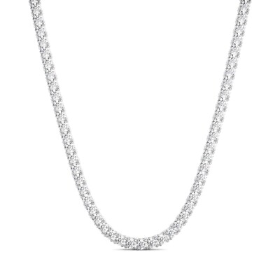 Diamond Tennis Necklace G-H SI1-SI2 14K White Gold 16.65cttw 4 Prong