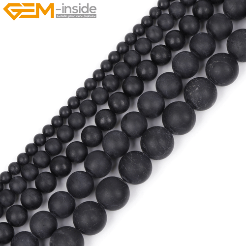 Natural Assorted Frosted Matte Gemstone Round Loose Beeds Jewelry Making 15" DIY - Picture 349 of 408