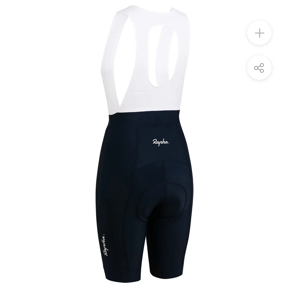 NWT Rapha Core Bib Shorts Lonely Mountain Bike Navy White Cycling Women’s Small - Image 2 of 4