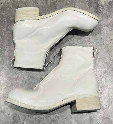 GUIDI Women’s PL1 40mm Front Zip Horse Leather Ankle Boots White 41 / 11 US NEW - Picture 21 of 24