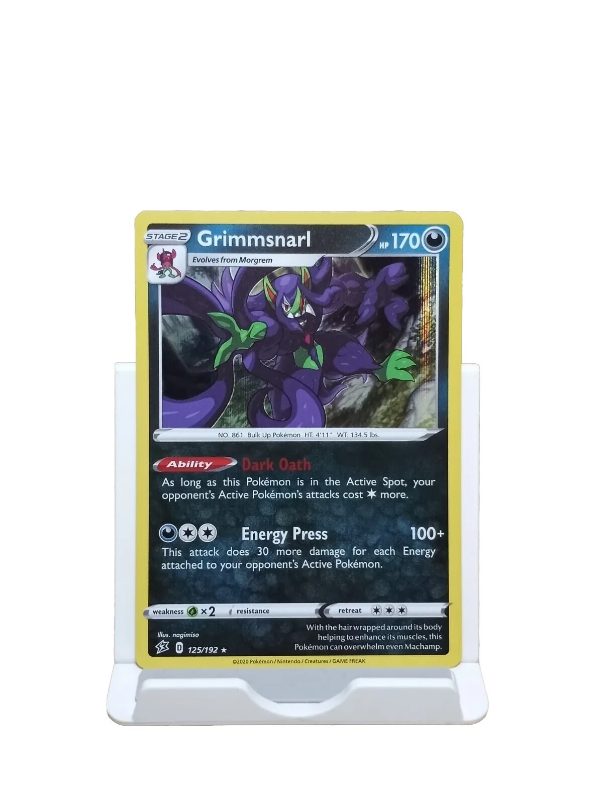 Grimmsnarl 125/192 Holo Rare Rebel Clash Pokemon TCG Card