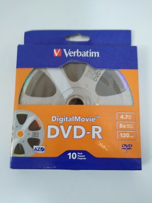 Verbatim 97946 DigitalMovie DVD-Rs 120 Minute/4.7GB 8x Package Of