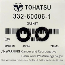 (2 Pack) Tohatsu Nissan Outboard Drain Plug Gaskets 332600061 Genuine OEM
