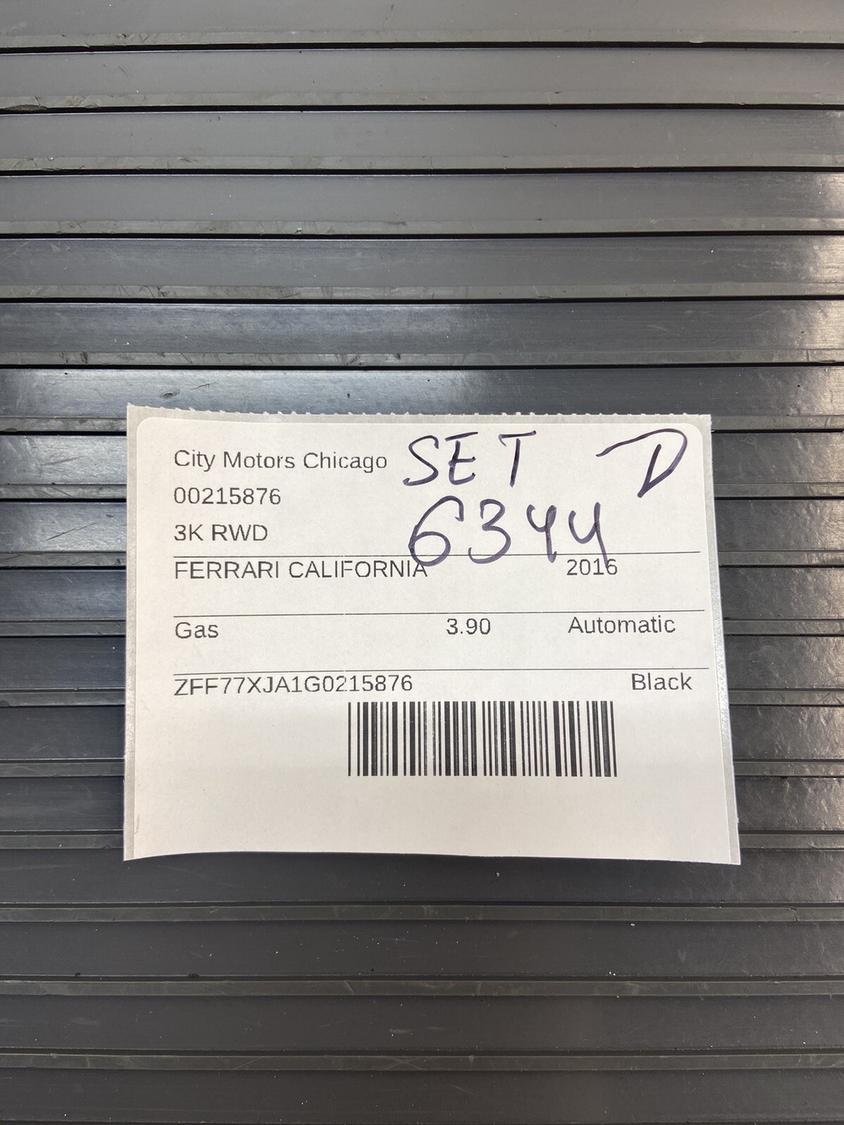 2015-2018 Ferrari California T Carbon Ceramic Brake Set Yellow 3k Miles OEM