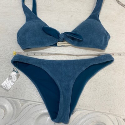 Mara Hoffman Rio Kay Zoe Bikini Terry Tie Front Two Piece Swimsuit