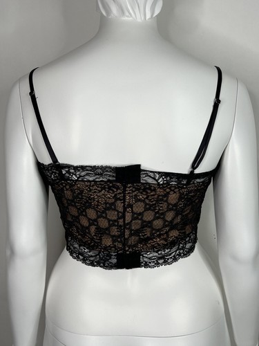 Vtg NEW GUCCI GG MONOGRAM LACE BRA TOP L - Picture 3 of 11