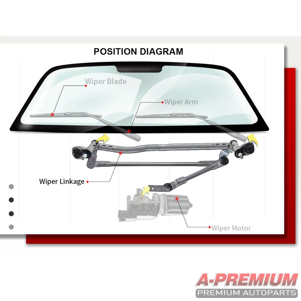Windshield Wiper Transmission for Mercedes-Benz C220 C230 C280 C43 AMG 1994-2000 - Image 2 of 4