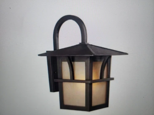 Generation Lighting Medford Lakes 1-Light Statuary Bronze Outdoor 17 in. Wall... - Picture 1 of 5