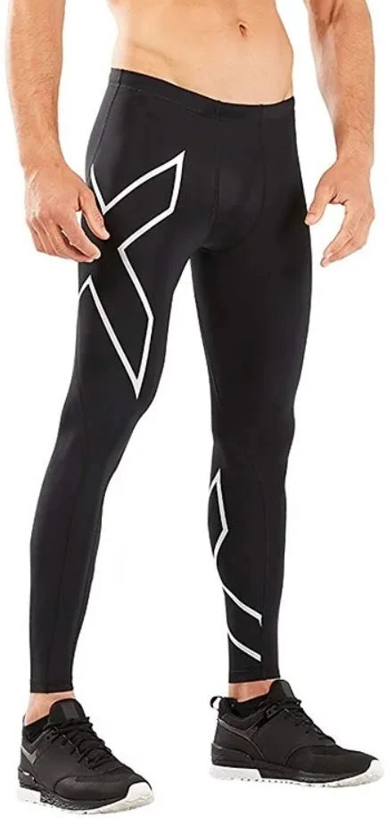 GENUINE | 2XU Mens Compression Long Tights (Black/White) - Image 2 of 2