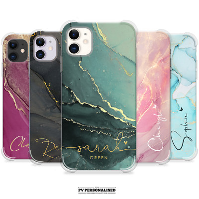 Funda De Teléfono De Mármol, Regalo Personalizado, Nombre Inicial - Foto 4