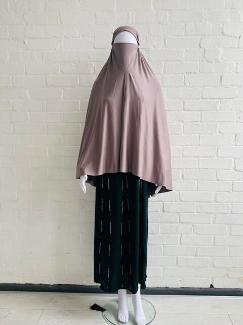 XL SIZE Women Ladies Silk Hijab with Nikab Durji Material comfortable