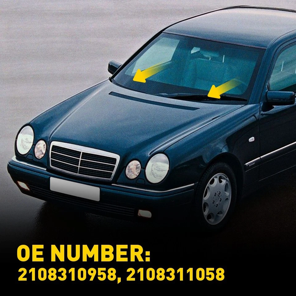 Juego de cubierta de pantalla cubierta limpiaparabrisas tapa limpiaparabrisas original Mercedes Benz W210 clase E NUEVO Foto 4 de 4